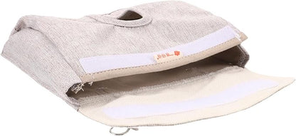 Balacoo Rabbit Hay Feeder, Guinea Pig Hay Bag Hanging Rabbit Feeder Storage for Guinea Pig, Bunny, Chinchillas, Hamsters and Small Pets and Animals (Grey, M)