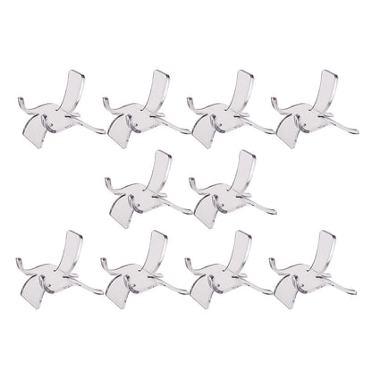 Generic Pack of 10 Clear Acrylic Display Stand Suport Base for Minerals Gemstones Rock Specimens Geode Agate Seashells Stones Jewelry Home Office Decoration - S