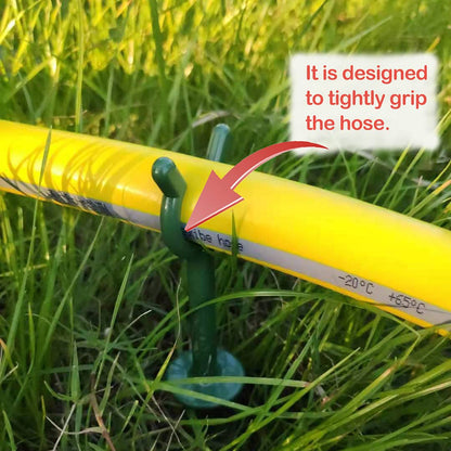 Garden Hose Guide Stakes Set of 10 - Heavy Duty 3/4” Hose Holder Spike for Lawn & Plant Saver, Yard Soaker Support, Durable Kink-Free Watering (Fit 3/4”Hoses)