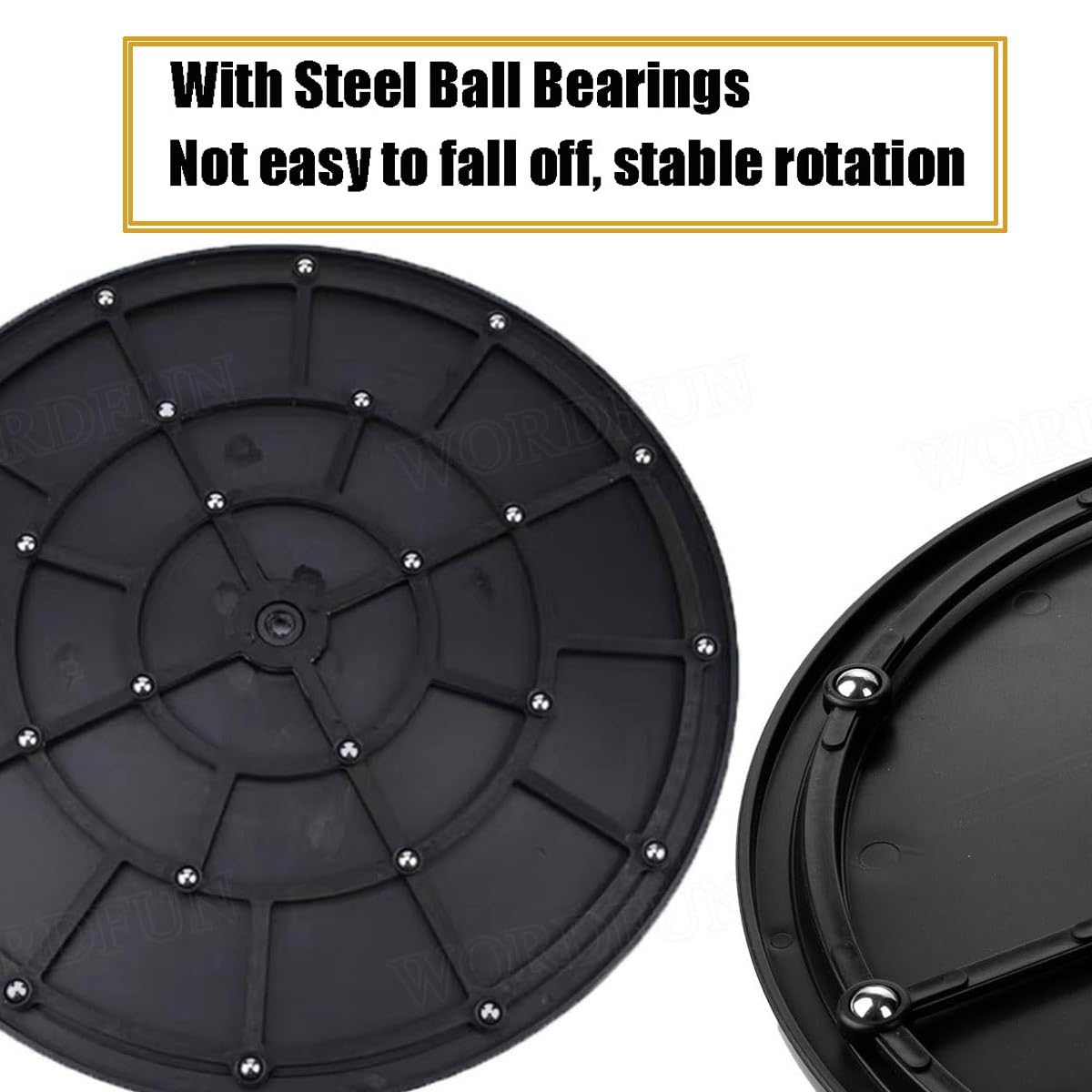 Lazy Susan Turntable 8/10/12/16 Inch Heavy Duty Rotating Swivel Stand Turntable 360 Degree Swivel Base Round with Steel Ball Bearings for TV, Laptops, Art Craft, Speakers(8 in)