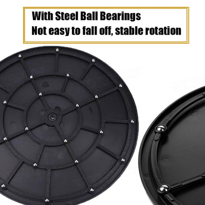 Lazy Susan Turntable 8/10/12/16 Inch Heavy Duty Rotating Swivel Stand Turntable 360 Degree Swivel Base Round with Steel Ball Bearings for TV, Laptops, Art Craft, Speakers(8 in)
