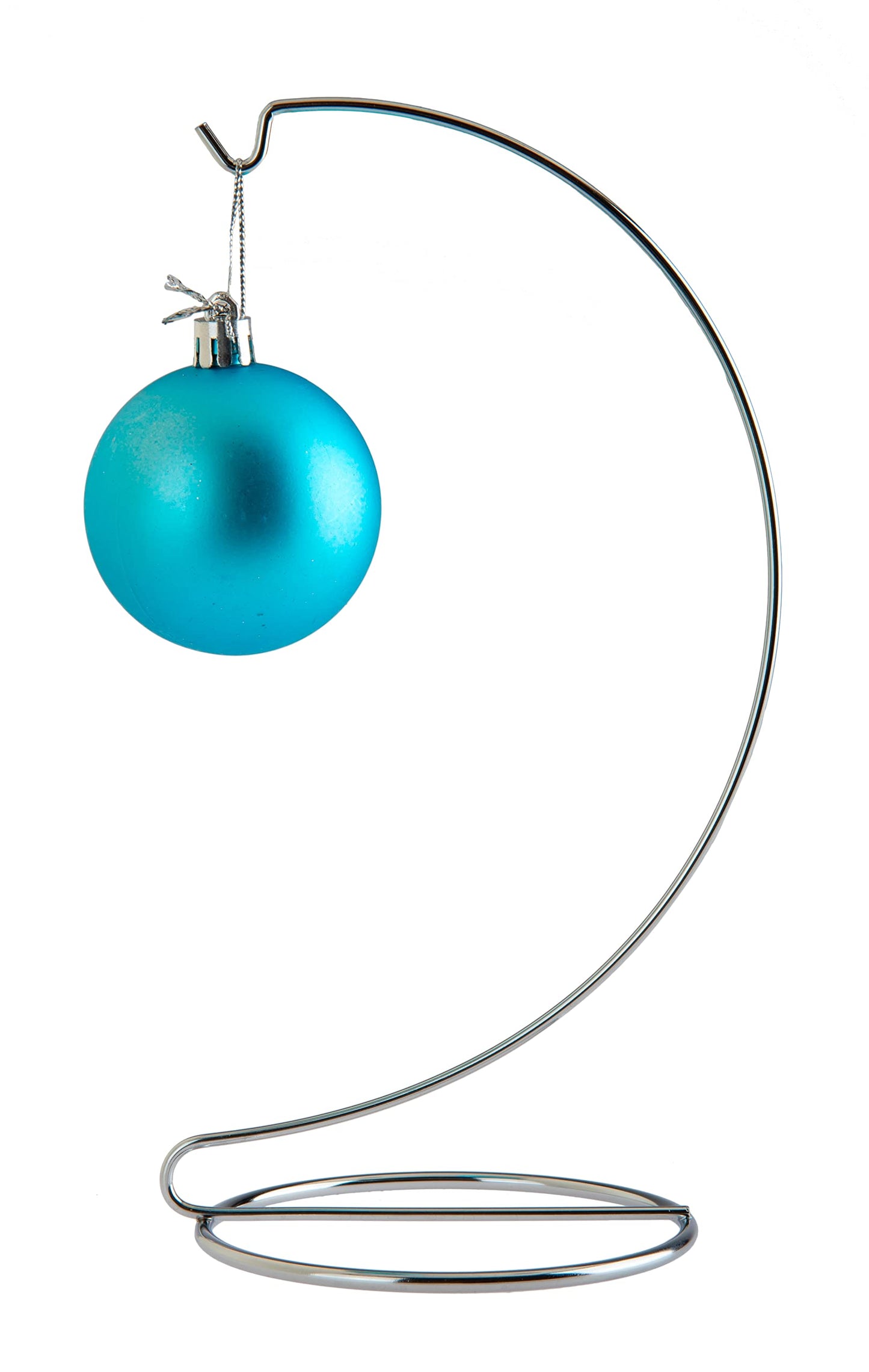 Creative Hobbies® 10 Inch Chrome Ornament Display Stands - Elegant Wire Hangers for Ornaments & Terrariums | Pack of 3