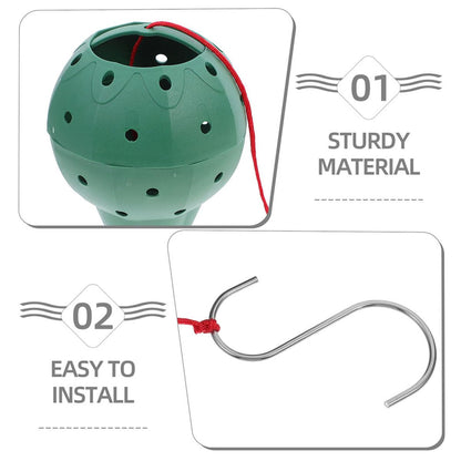 TOYZFRIENDY 5pcs Plastic Multi-Hole Hanging Planter Pots for Hydroponic Seed Starting and Indoor Strawberry Growing, Round Self-Watering Flowerpots for Succulents and Orchid Gardening