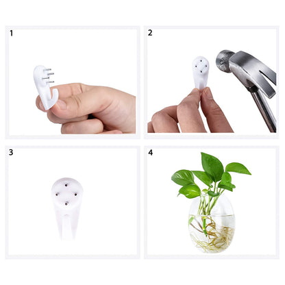 Kingbuy Wall Hanging Propagation Station Glass Plant Terrarium Container Egg Shape for Propagating Hydroponic Plants Home Office Garden Decor Wedding, 4 Pack