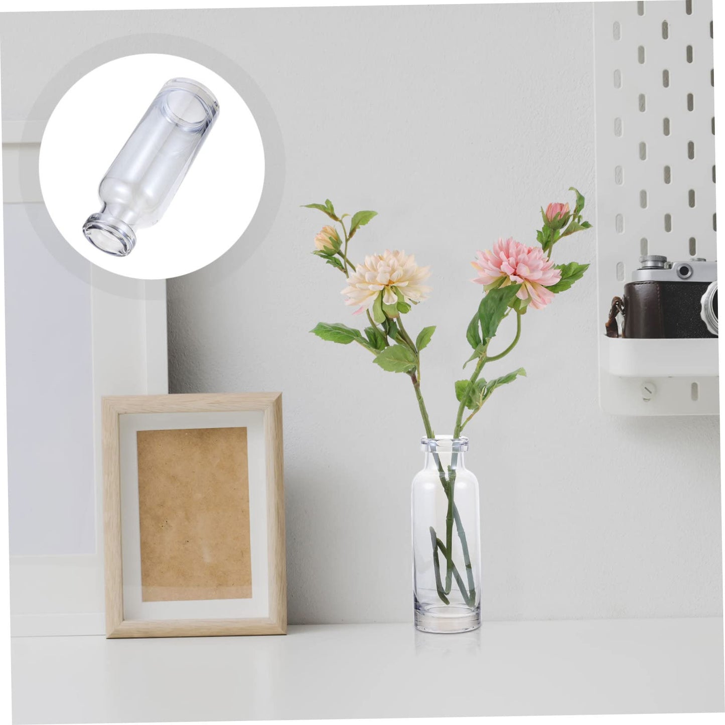 OUNONA Glass Hydroponic Plant Vase for Home Decoration Transparent Small Mouth Terrarium for Indoor Propagation and Stylish Room Accent