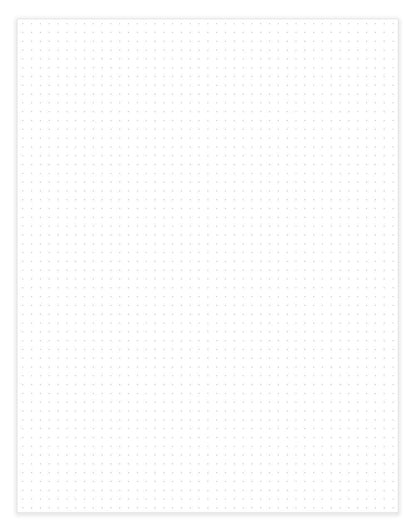 Letter Size Unpunched Dotted Refill Paper, Loose Leaf Filler Paper for Ring Binder/Disc Notebook Planner Inserts, 100gsm Dot Grid White Paper, 100Sheets/200Pages, 8.5'' x 11''