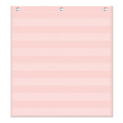 Godery Pink 7 Pocket Chart for Classroom (28" x 28")(Pink)