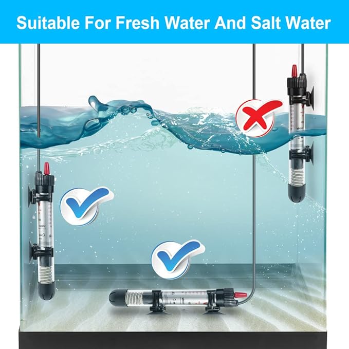 DaToo Aquarium Heater Fish Tank Heater Submersible 100 Watt, 1 Yr Warranty