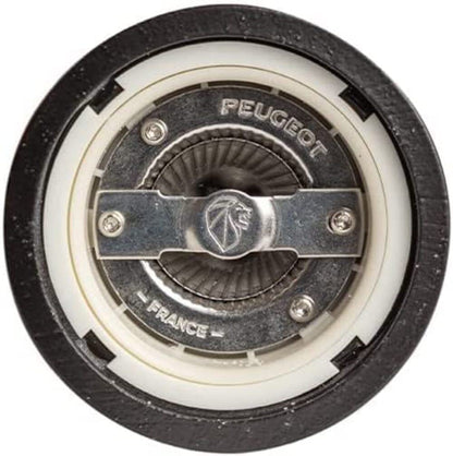PEUGEOT - Paris u'Select Zirlion Salt Mill, Satin Black, 9 in - Adjustable Grind - Made in France - Sustainably Sourced Wood