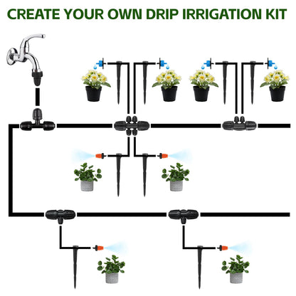 Kalolary 100PCS Drip Irrigation Support Stakes, 1/4 Inch Tubing Hose Holder Plastic Drip Line Tube Hold Stakes 4/7mm Garden Watering Hose Support Tools for Vegetable Flower Beds Lawn Supplies