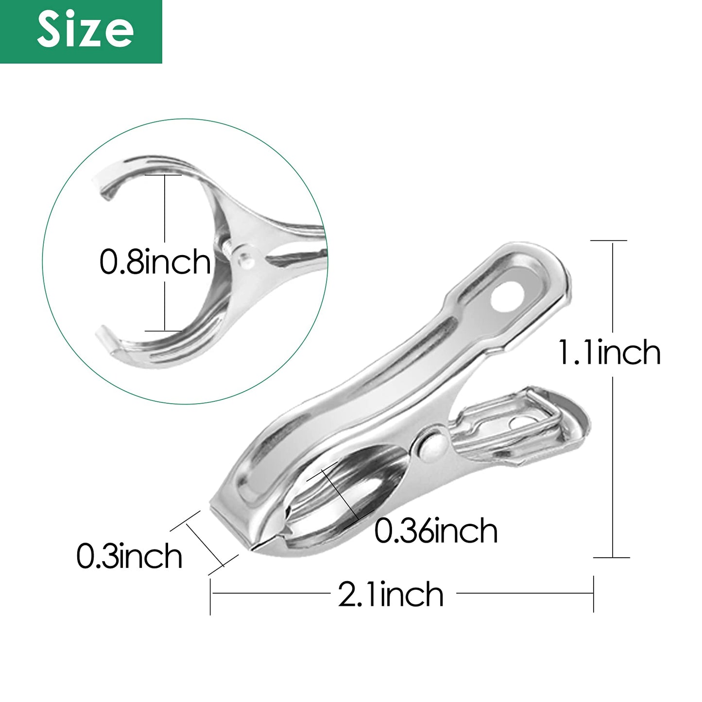Samhopo 80 Pcs 2inches Gardening Clips for Netting, Metal Clamps Made of Stainless Steel, Have a Strong Grip of Greenhouse Clips Keep the Plant Cover on Garden Hoops
