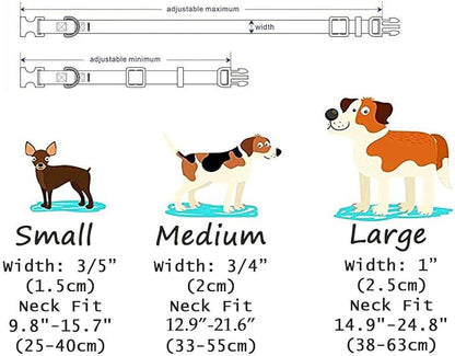 Mihqy Dog Collar with Bohemia Floral Tribal Geometric Patterns - Soft Ethnic Style Collar Adjustable for Small Medium Large Dogs（Pink Rose,L）