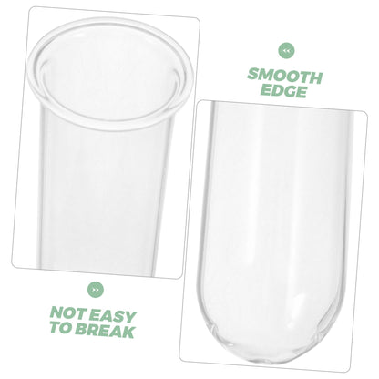 Garneck 4pcs Glass Plant Test Tube Vase Small Vases for Hydroponic Flowers Terrarium Desk Decor