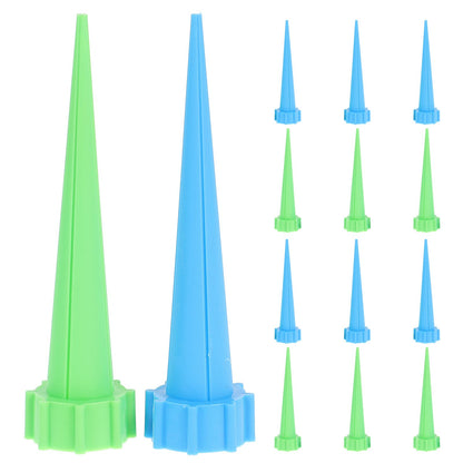 Operitacx Automatic Flower Waterer 16Pcs Self Watering Spikes Plastic Slow Drip Plant Waterer Compatible with 1 Inch Neck Bottles Indoor Outdoor Garden Irrigation