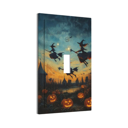 Decorative Art Light Switch Covers Halloween Sky Single Toggle Wall Plate Decorative Switchcover Electrical Switchplate for Home Decor