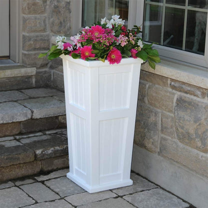 Cape Cod Tall Planter White