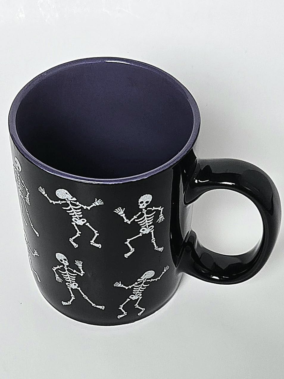 Dancing Yoga Skeletons Ceramic 16 oz. Coffee Mug, 4.5 x 3.5 x 3.5 inches