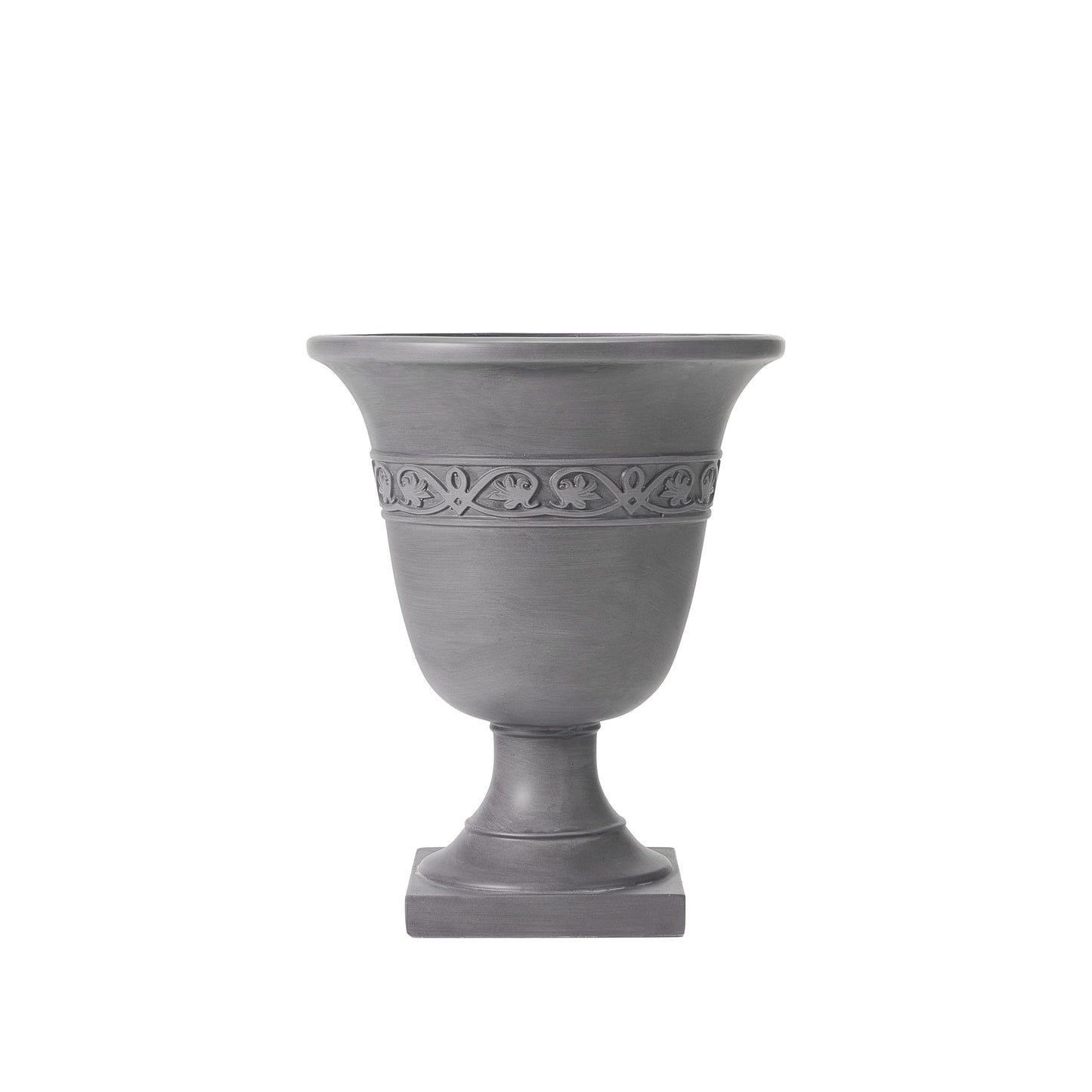 Christopher Knight Home Sical Round Concrete Planter Set of 2, 2 Pack Garden Flower Pot with Drainage Hole, MGO Patio Urn Planter for Outdoor Plants, Outdoor Planter Box, No Assembly, Light Gray