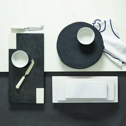 Santa Barbara Design Studio Table Sugar Marble Serving Board, Medium, White