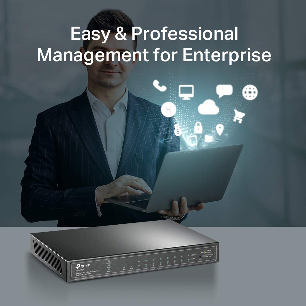 TP-Link TL-SG1016PE | 16 Port Gigabit PoE Switch | Easy Smart Managed | 8 PoE+ Ports @150W | Plug & Play | Sturdy Metal w/ Shielded Ports | QoS, Vlan, IGMP & LAG, Free Expert Help
