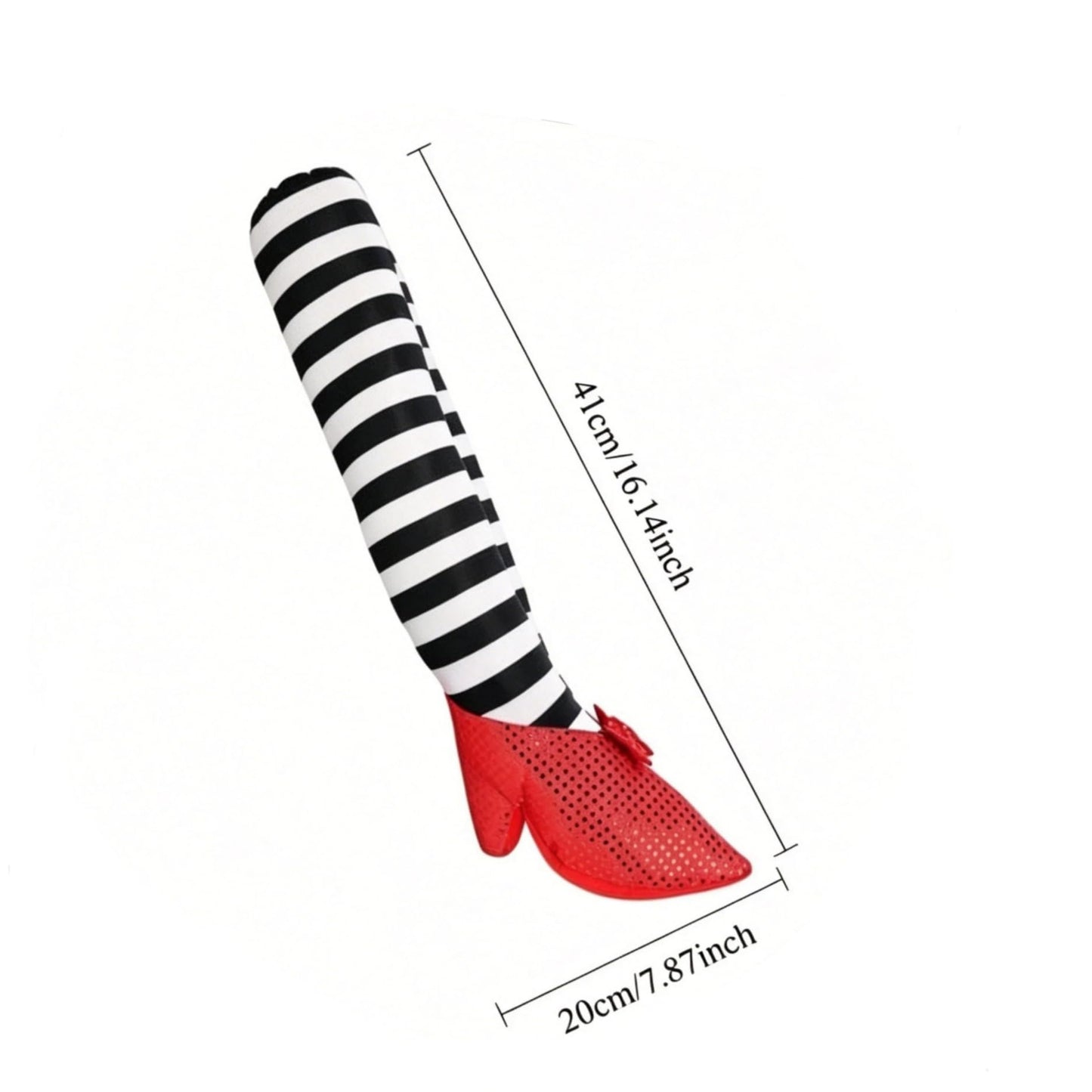 Wicked Witch Legs Prop – Halloween Decoration with Red Shoes, Fake Legs for Haunted House, Indoor & Outdoor Party Decor
