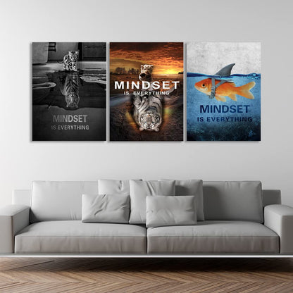 Success Wall Painting Inspirational Art Office Decor Motivational Canvas Black Poster Positive Framed Artwork Prints Picture for Living Room [36'W x 16'H]