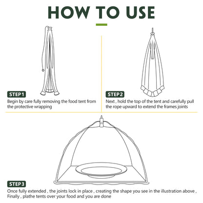 Sawysine 4 Pack Mesh Plant Cover Reusable Screen Cloche Dome Plant Protector Tent Collapsible Umbrella for Outdoor Garden Greenhouse Vegetable Flowers Strawberry from Animals(17 x 17 Inch,White)