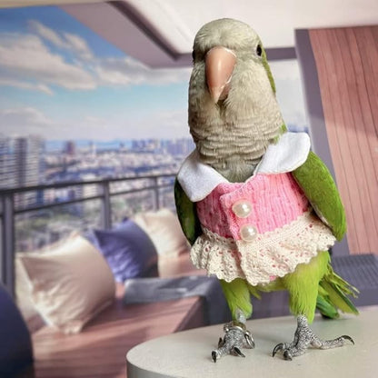 Amazon Bird Diaper Flight Suit - Pink Top Cosplay Photo Prop for Parrots, Lovebirds, Parakeets & Cockatiels - Small Animal Apparel