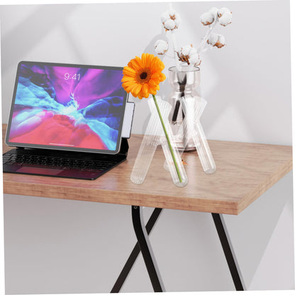 Toyvian Glass Test Tube Flower Holder Hydroponic for Plant Terrariums Desktop Decor and Window Display