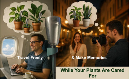 Premium Engineered, No-Leak, Adaptable Green Plant Watering Globes, 5 Pack Plant Stakes, Self Watering Spikes, Self Watering Planter Insert, Watering Bulbs for Indoor Plants, Vacation Plant Waterer