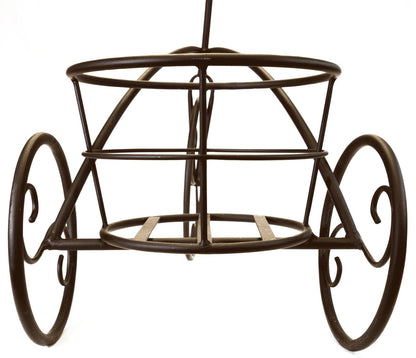 Sorbus Tricycle Plant Stand - Flower Pot Cart Holder - Ideal for Home, Garden, Patio - Great Gift for Plant Lovers, Housewarming, Mother’s Day - Parisian Style (Single Pot, Bronze)