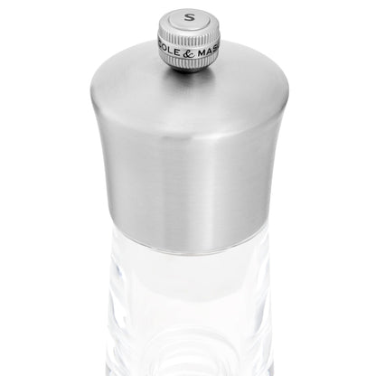 Cole & Mason Bromley Salt Mill, 6" - Salt Grinder with Ultra-Sharp Grinding Mechanism - Flavor-Enhancing Salt Shaker - Refillable Mill with Adjustable Grinding - Acrylic, Salt Mill