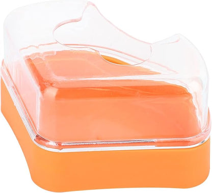 Health Gear Corner Toilet for Hamster with Roof, Hamster Sand Bathroom with Scoop, Hamster Sandbox, Plastic Sand Bath Container, Corner Toilet Tray for Hamster Totoro Chinchilla