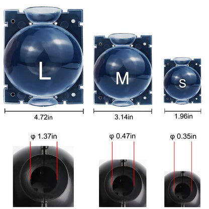MIIIM 9 PCS Air Layering Propagation Kit, Reusable Half Clear Grafting Ball, Air Layering Pods Clear, Plant Rooting Ball for Fast Propagation (S+M+L)