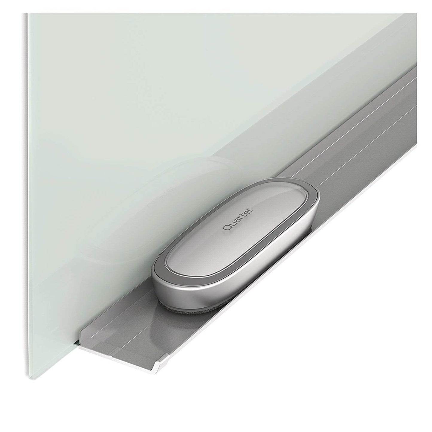 Quartet White Board Dry Erase Board Eraser, 6" x 2-3/8", Premium Max Clean for Dry Erase Markers, Includes Magnetic Caddy Holder, Home School Supplies & Home Office Accessories, Silver (DFEB5)