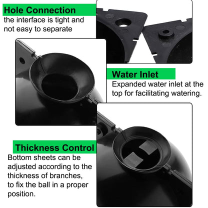 MIIIM 20 PCS Air Layering Propagation Kit with Zip Ties, Reusable Grafting Ball, Clear Air Layering Pods, Rooting Ball for Fast Propagation (Small)