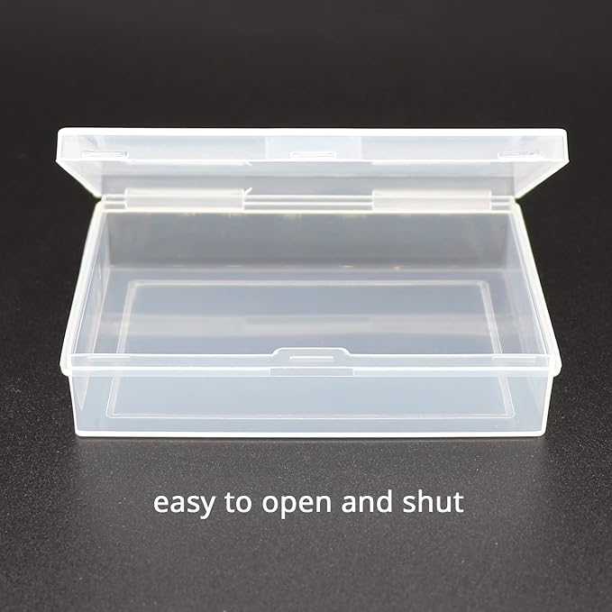 SOSOHOME 12 Pack Playing Card Deck Boxes, Empty Plastic Storage Box Fits Baseball Trading Cards, Gaming Cards, Snaps Closed