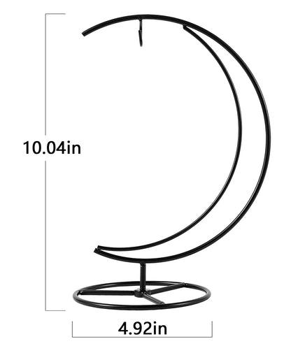 YOLDEGII Ornament Display Stand, Ornament Hanger Holder Glass Ball Air Plant Holder, Hanging Terrarium Stand for Christmas Wedding, Home Office Decor(BigMoon-Style)