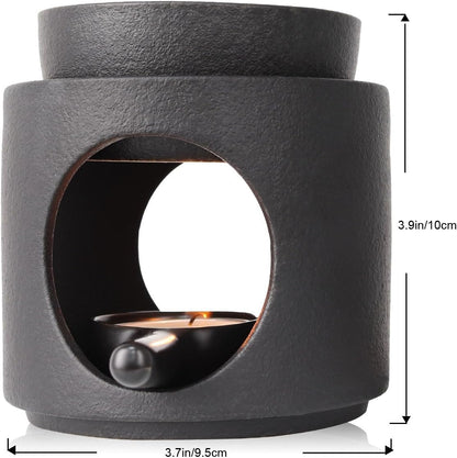 Tychoncity Ceramic Fragrance lamp with Tea Light Holder,Wax Melt Warmer Candle Tealight Ceramic Wax Burner