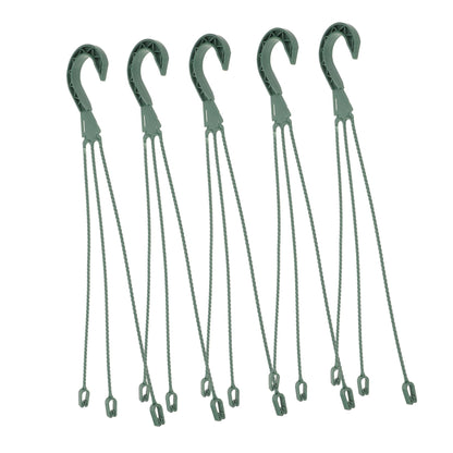 Mikikit 5pcs Hanging Flower Pot Hooks Lightweight Planter Hanger for Garden Home Use for Shelves Balconies and Terraces Versatile Plant Holder for Indoor and Outdoor Decor