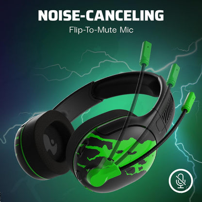 PDP AIRLITE Glow Pro Wireless Headset: Jolt Green - Xbox Series X|S, Xbox One, & Windows 10/11