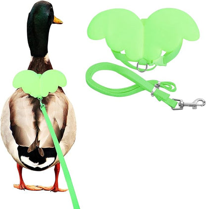 KAMA BRIDAL Duck Walking Harness and Leash Chicken Duck Outdoor Training Rope Adjustable Rope for Pet Poultry Hen Cock (XS, Green)