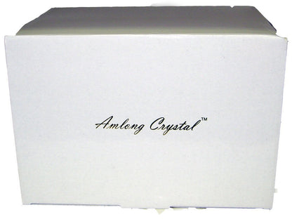 Amlong Crystal Clear Clear Crystal Ball Sphere 110mm (4.2 inch) Diameter with Golden Dragon Stand in Gift Package