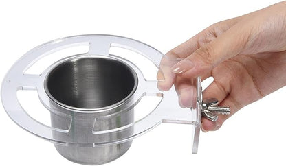 Bird Feeding Dish Cups Birdcage Coop Water Feeder Stainless Steel Parrot Food Bowl Cage Parrot Feeders for Cockatiel Parakeet