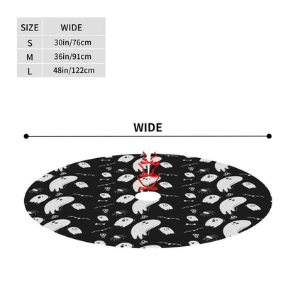 Halloween Ghost Christmas Tree Skirt 36 Inches Home Decoration New Year Holiday Party Xmas Ornaments Tree Mat