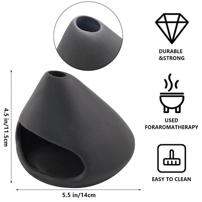 Ceramic Palo Santo Holder Incense Burner with Handcraft Small Ceramic Sage Burner Holder， for sage、Cone Burning, Aromatic Home Decor, Ceramic ash Tray, Anxiety Relief Meditation for Women