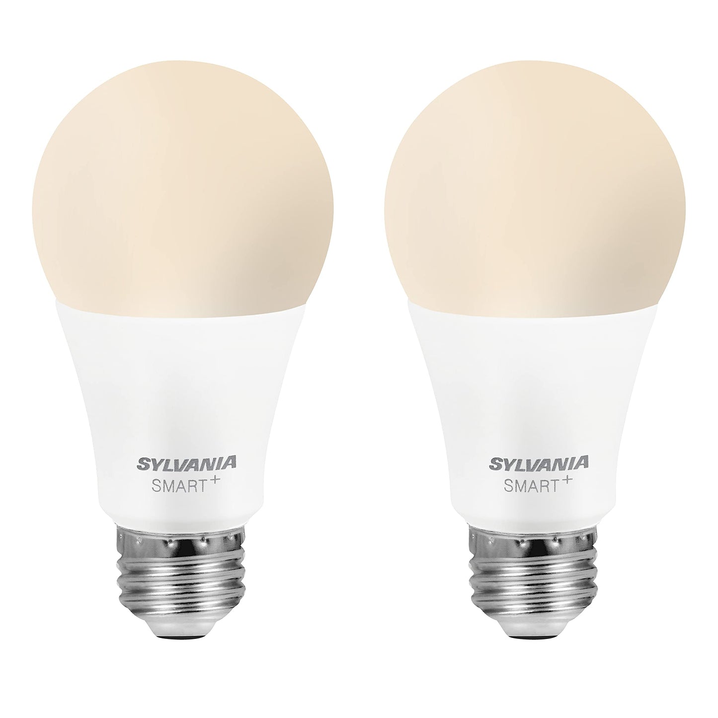 SYLVANIA Bluetooth Mesh LED Smart Light Bulb, One Touch Set Up, A19 60W Equivalent, E26, RGBW Full Color & Adjustable White, Works with Alexa Only - 2 Count (Pack of 1) (75760)