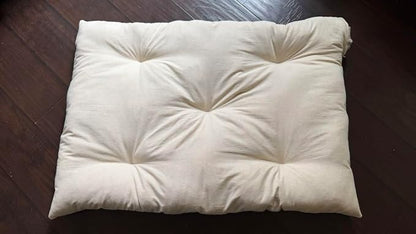 Rectangular Muslin Dog Bed Insert with Raw Cotton Filler, Natural Pet Bed Cushion Insert, Breathable Inner Pillow for Dog Bed Covers (Large 42"x29"x5")