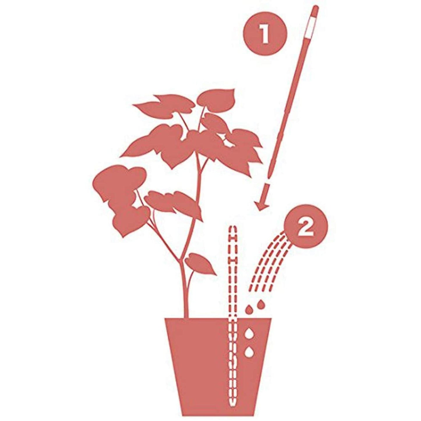 IPPINKA Sustee Aquameter Set of 4, Plant Soil Moisture Sensor, (White, Large, Refillable)