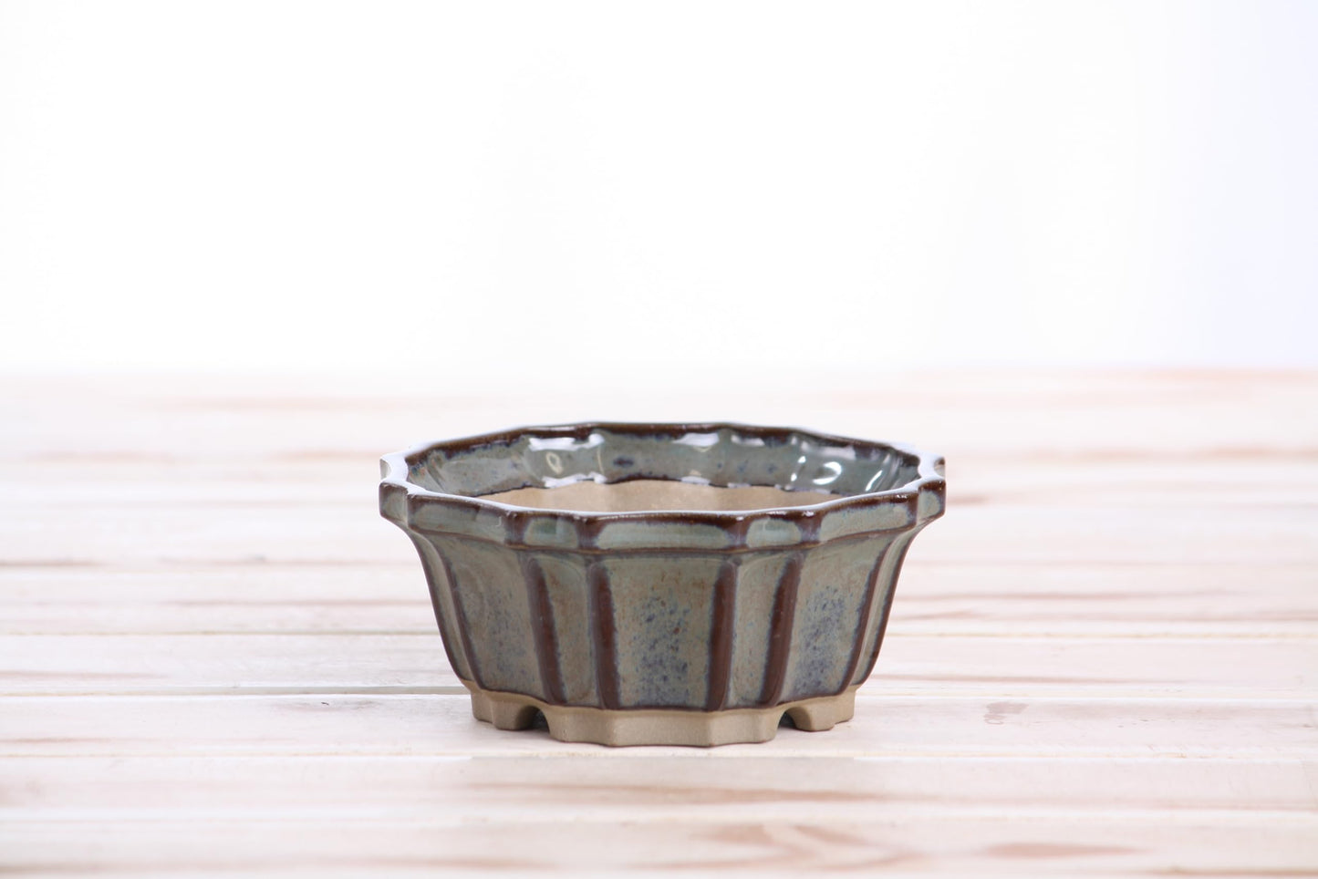 Willow Bonsai Ceramics Flower Design Bonsai Pot 4.5 Inch – Elegant Ceramic Bonsai & Succulent Planter, High‑Fired Frost‑Proof Stoneware with Drainage & Wiring Holes, Handmade in USA (Starry Night)